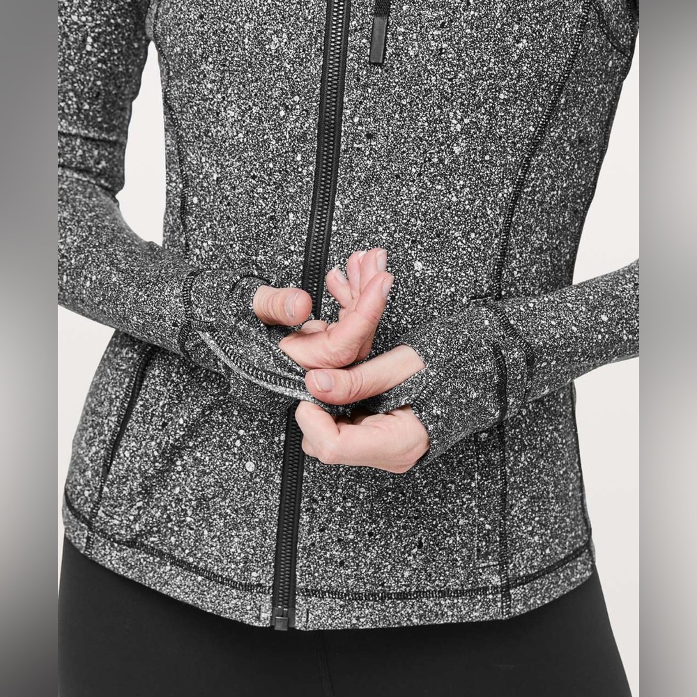 SOLD Lululemon Hooded Define Jacket *Nulu in Luminesce Splatter White Black - Picture 5 of 8